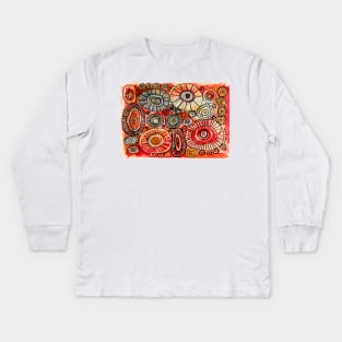 Abstract Art Circles Kids Long Sleeve T-Shirt